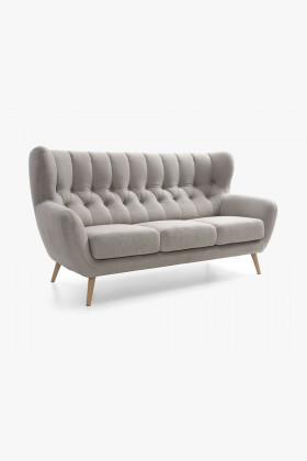 Retro Dreisitzer Sofa Kelso mit hochelastischem Schaumstoff